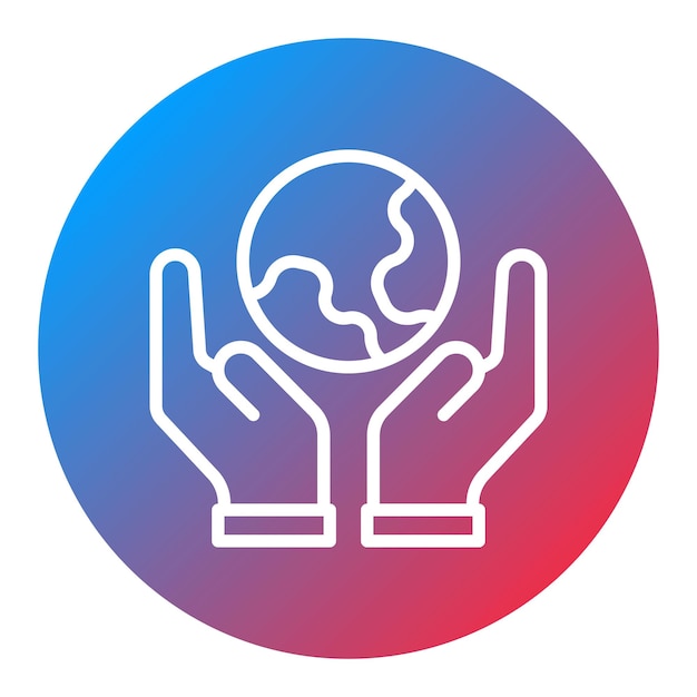 earth in hands icon vector image can be used for world environment day