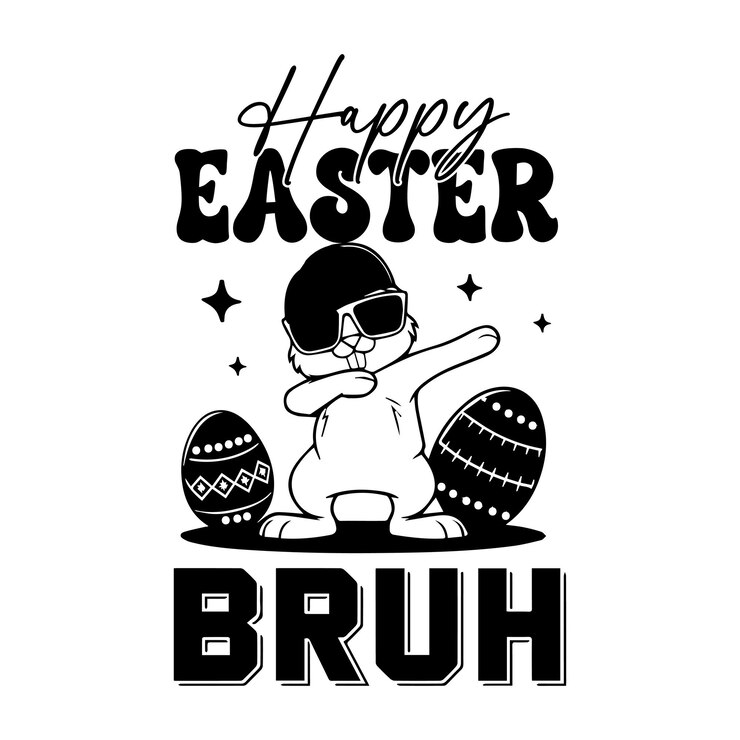 Vector easter bunny quote design easter vector illustration easter peeps easter shirt design easter svg