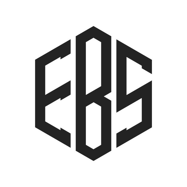 EBS Logo Design Initial Letter EBS Monogram Logo using Hexagon shape