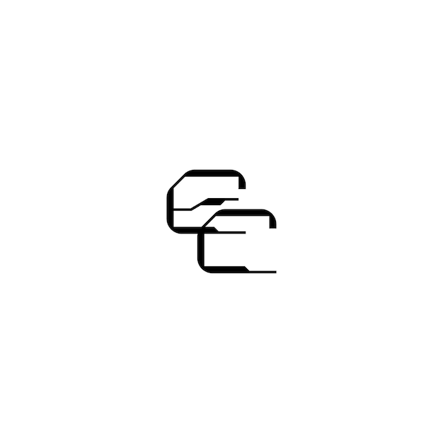 EC monogram logo design letter text name symbol monochrome logotype alphabet character simple logo