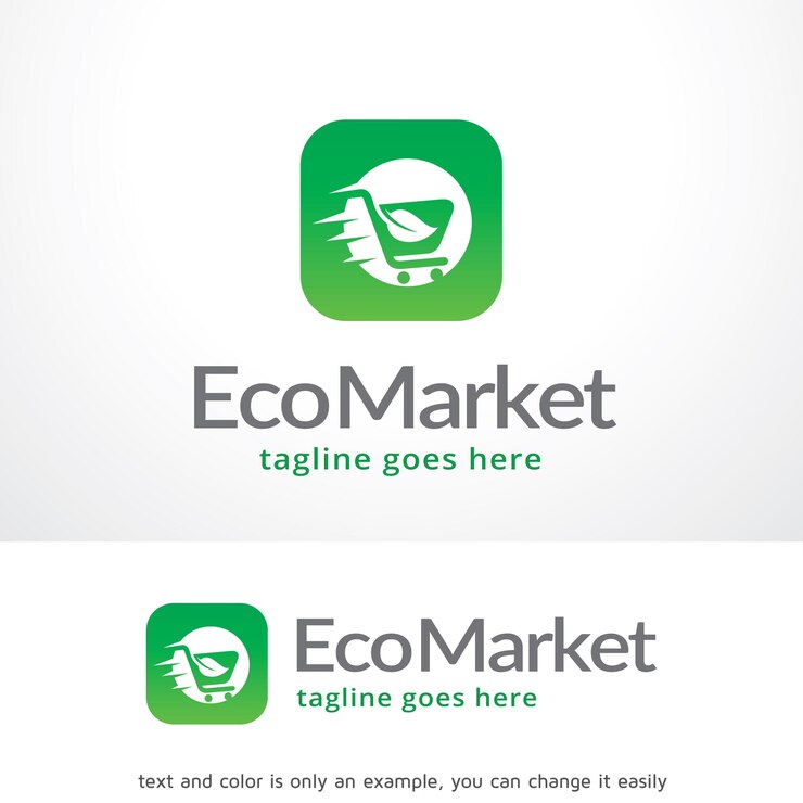 Eco Market Logo Template Design Vector Emblem Design Concept Creative Symbol Icon