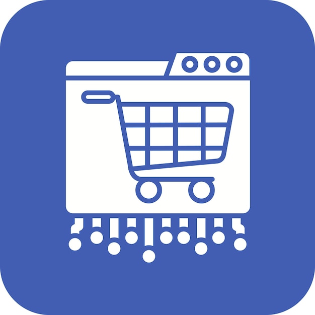 Ecommerce Platform Development icon vector image Can be used for Media Agency