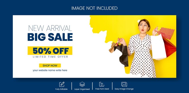Vector ecommerce sale offer horizontal web banner for black friday sale discount event cover template