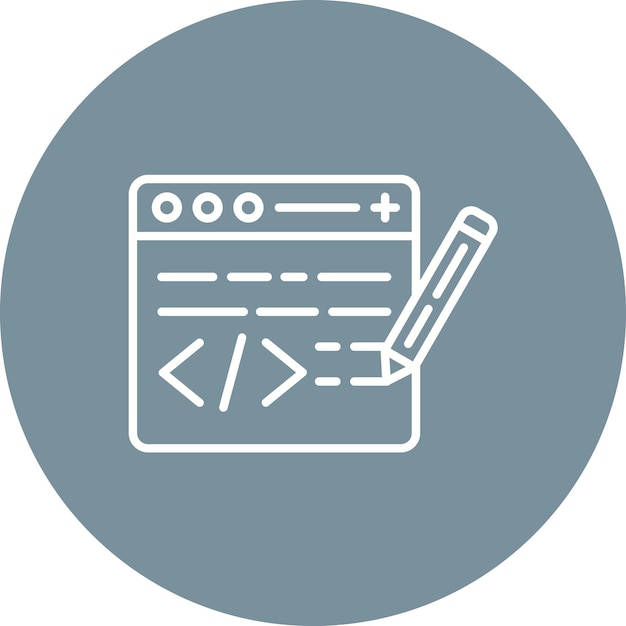 edit code icon vector image can be used for computer programming