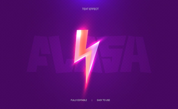 editable 3d text effect font style