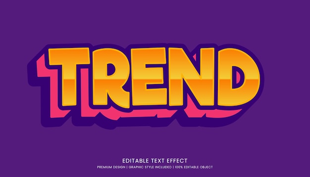 editable 3d text effect sticker style template