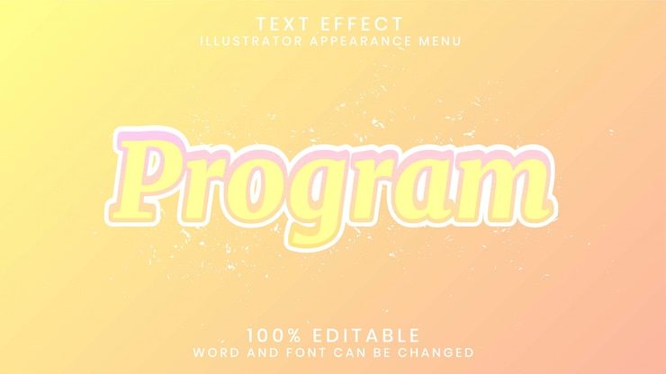 Vector editable 3d text effect style template