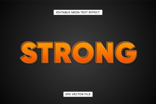 Editable 3D Text Effect Vector EPS File