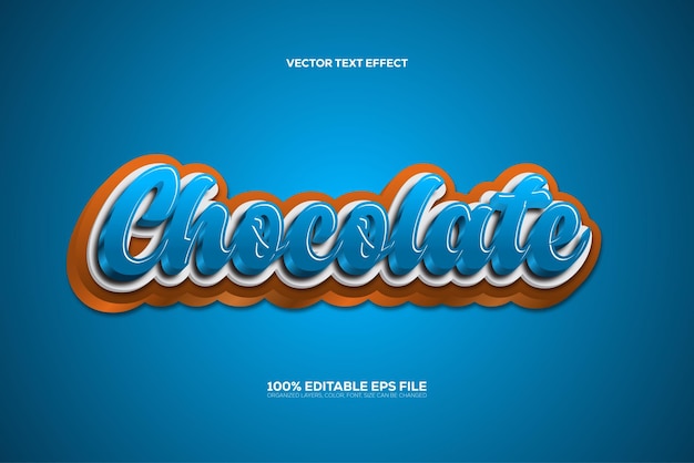 Editable Chocolate 3D Style Text Effect