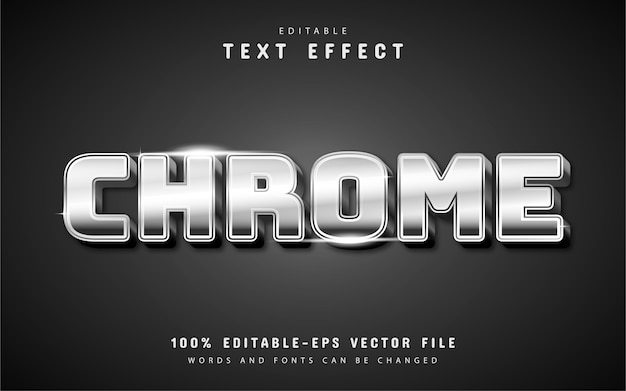 Editable Chrome text effects