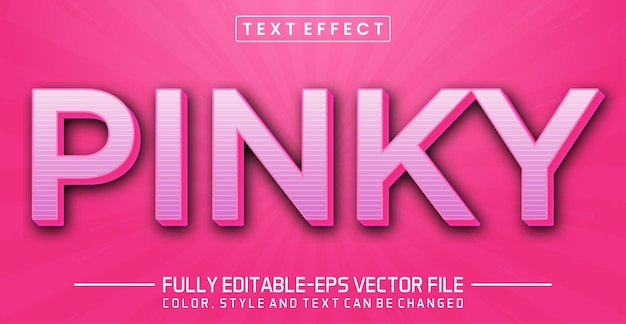 Editable Pinky text style effect text style Concept