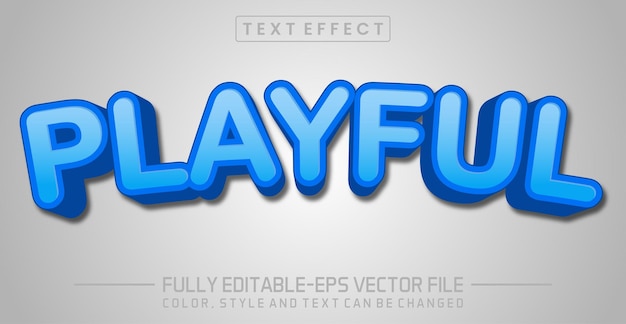 Editable Playful text effect Playful text style theme