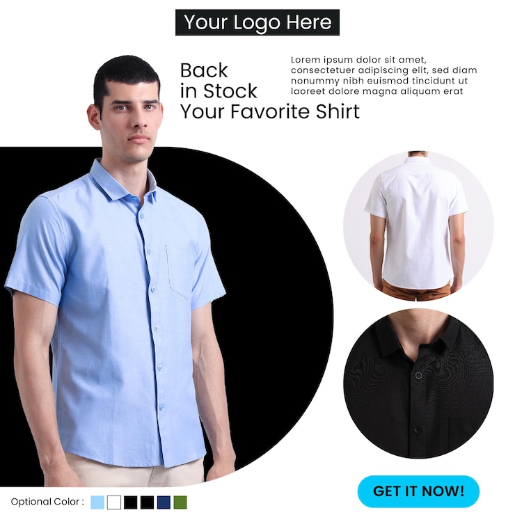 Vector editable product highlight ads and feed post