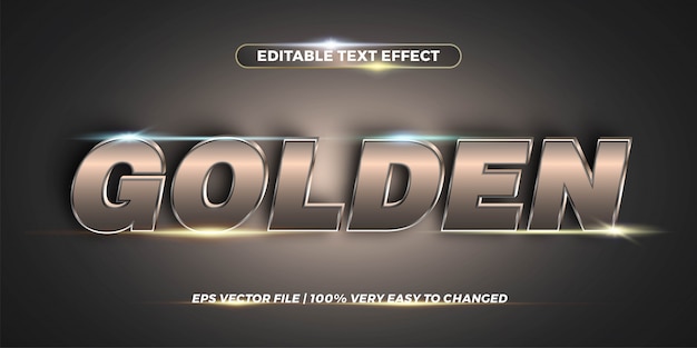 Editable text effect - Chrome text style  concept