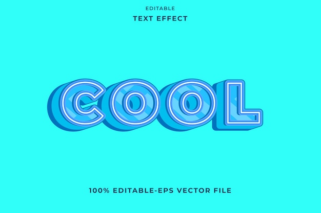 EDITABLE TEXT EFFECT COOL BLUE