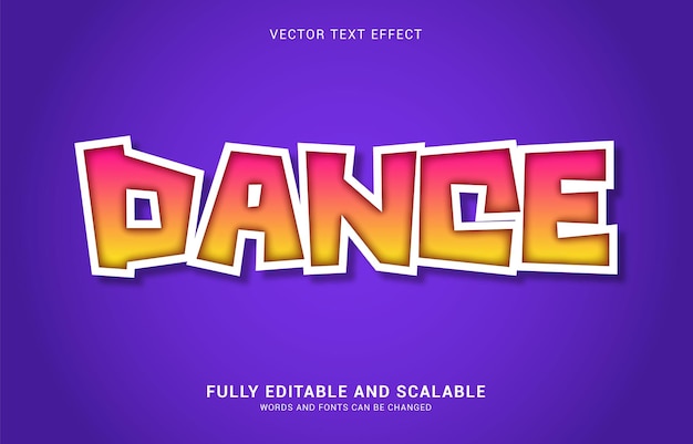 Editable text effect Dance style can be use to make Title