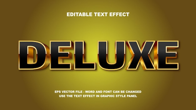 Editable Text Effect Deluxe 3D Vector Template
