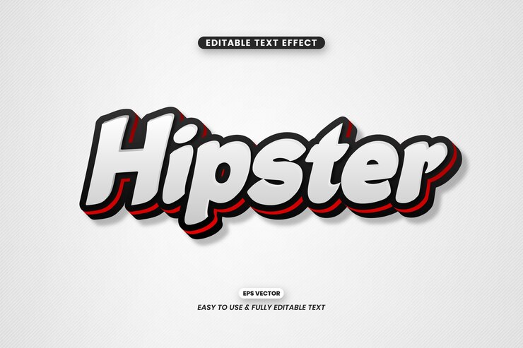 Vector editable text effect design