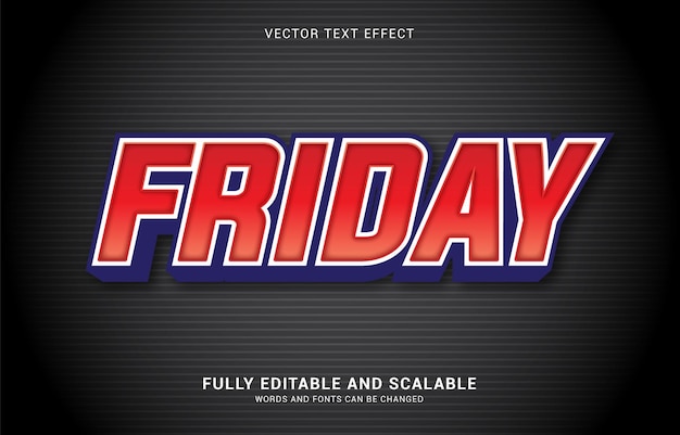 editable text effect friday style