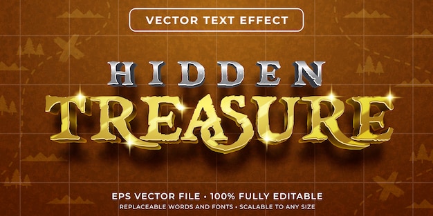 Editable text effect - golden treasure style