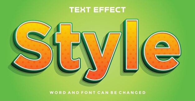 editable text effect green light theme style