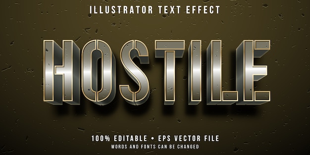 Editable text effect - hostile environment style