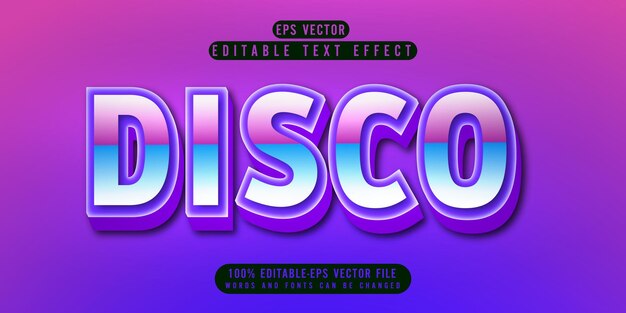 Editable text effect in cute disco layer effect style