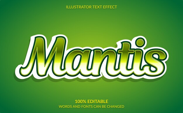 Editable Text Effect, Modern Stylish Green Text Style