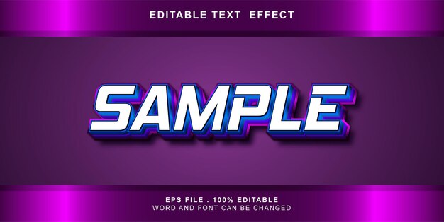 Editable text effect sample