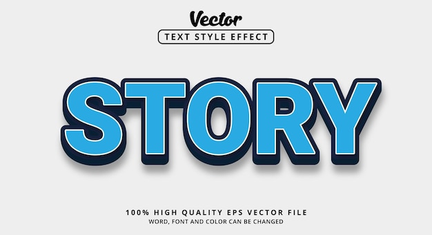 Editable text effect Story text with modern style and layered style