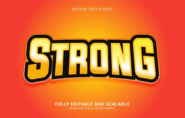 editable text effect strong style can be use to make title