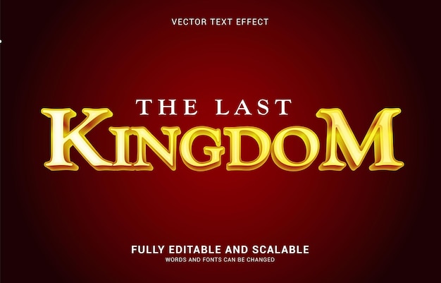 Editable text effect the Last Kingdom style can be use to make Title