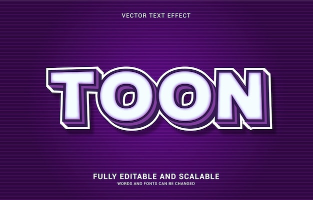 Editable text effect, Toon style can be use to make Title