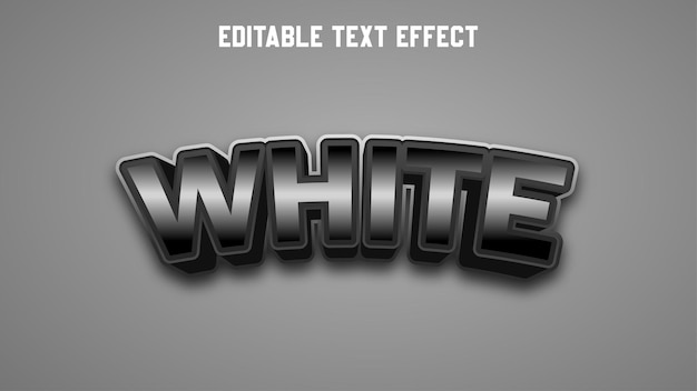 editable text effect with white style