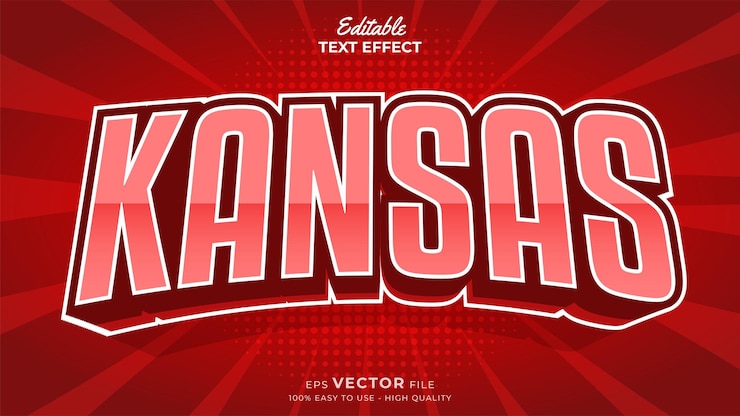 Vector editable text effects for american football sports events team