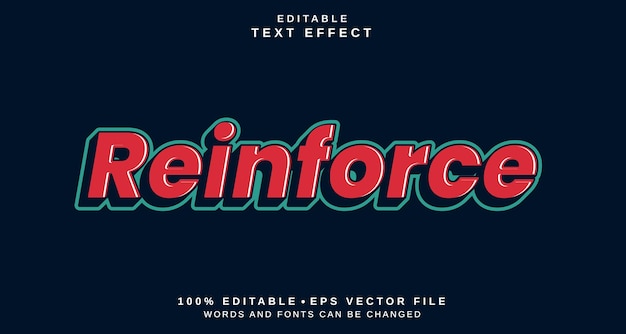 editable text style effect reinforce text style theme