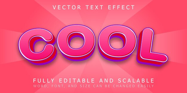 Editable Vector Text Effect Cool Theme