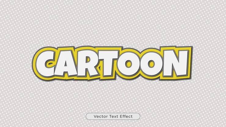 Vector editable vector text effect in cartoon style