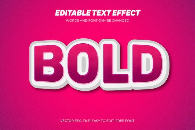 Editable Vector text effect in modern style