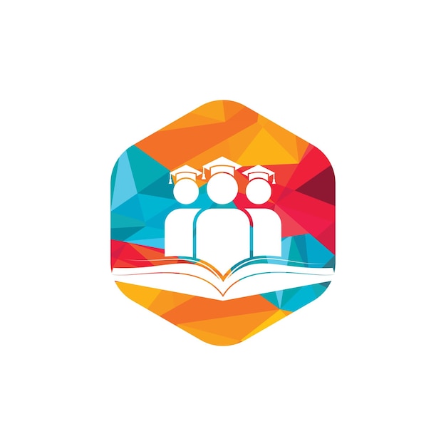 Education and learning vector logo design Students and book icon design
