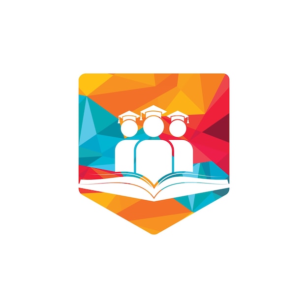 Education and learning vector logo design Students and book icon design