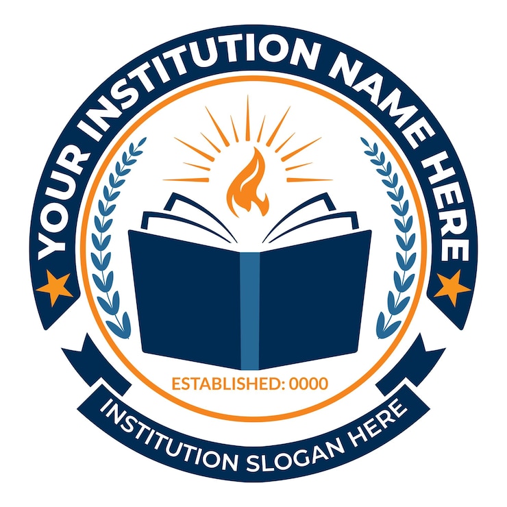 Vector education logo and school badge design template