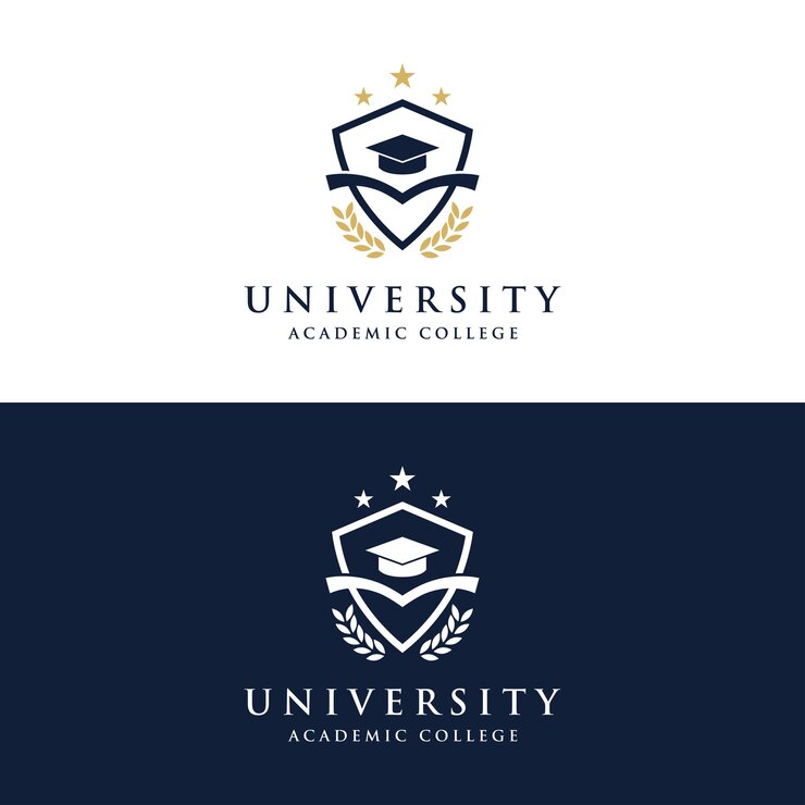 Education logo design with bachelor cap and book concept with creative idea Logo for school university academy and students