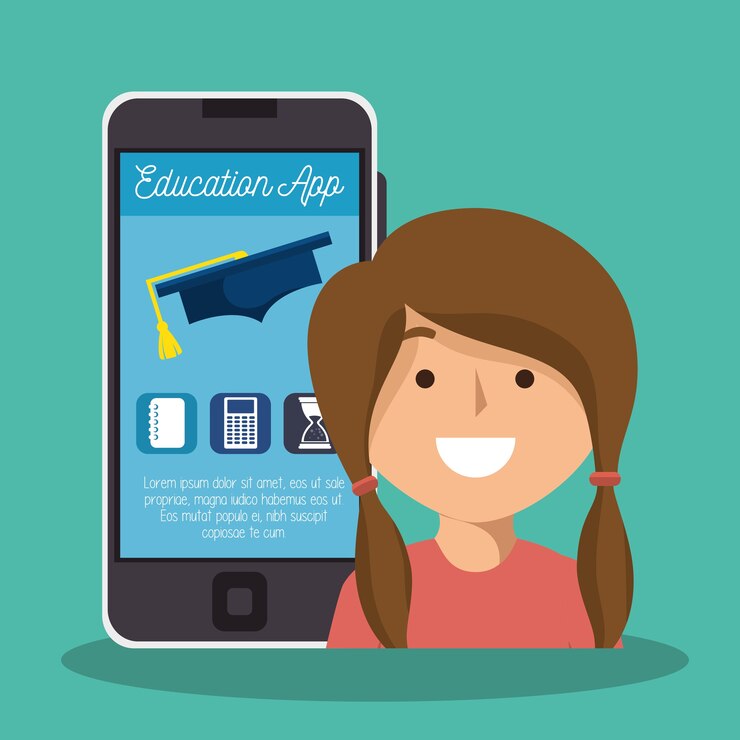 Vector education online flat icons