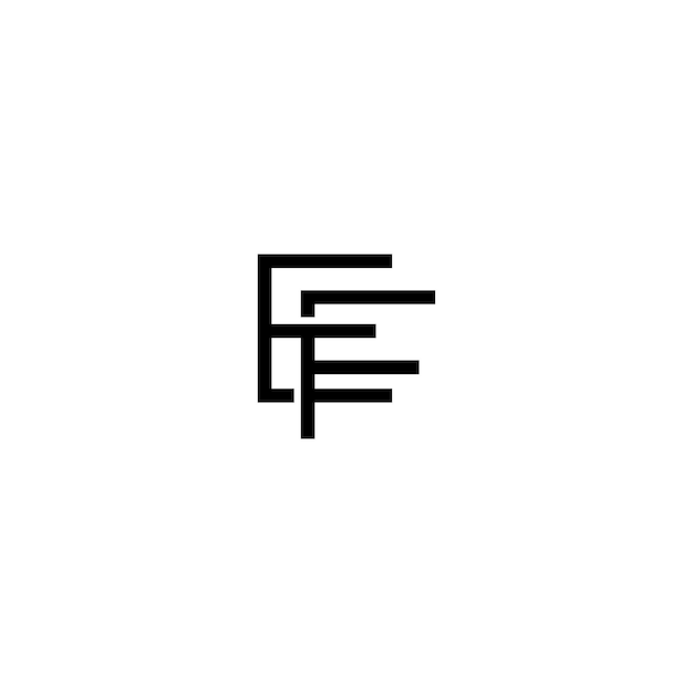 EF monogram logo design letter text name symbol monochrome logotype alphabet character simple logo