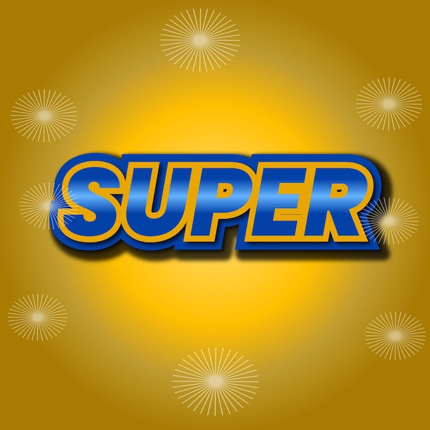 Efek Gaya Teks Super