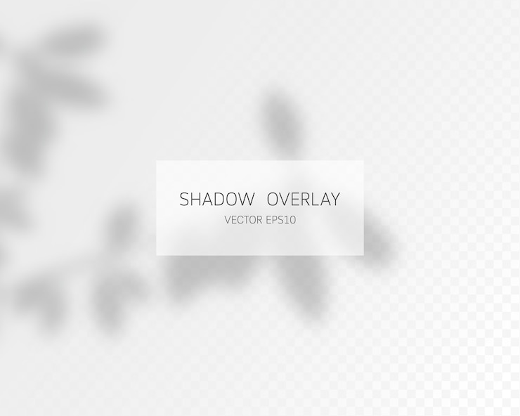 Vector efek overlay bayangan. bayangan alami terisolasi
