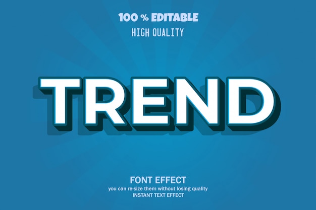 Efek teks 3D modern, efek jenis huruf yang bisa diedit