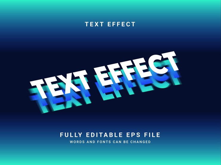 Vector efek teks 3d