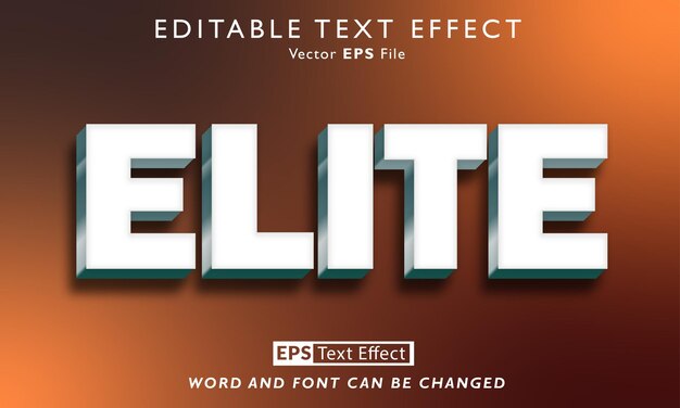 Efek teks elite dapat diedit